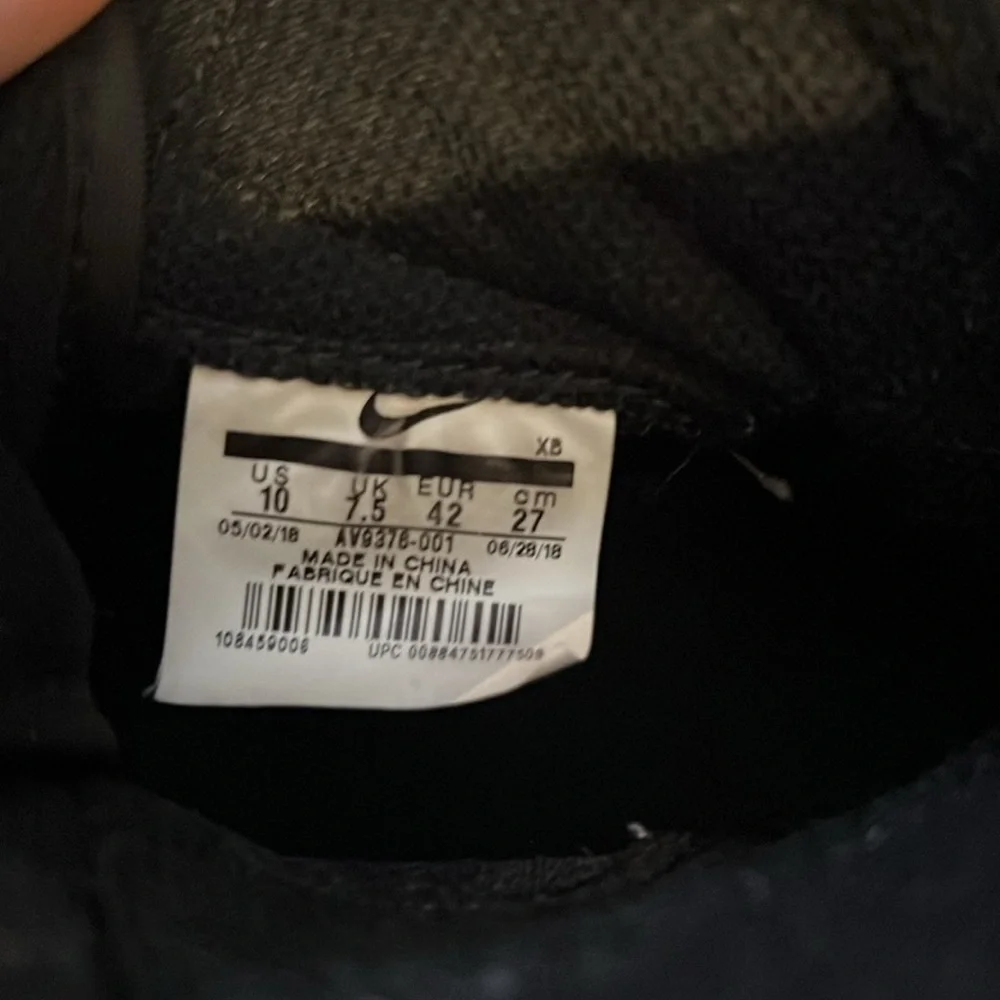 High top black suede and off white detailing sneakers gyn shoes - Picture 5 of 5